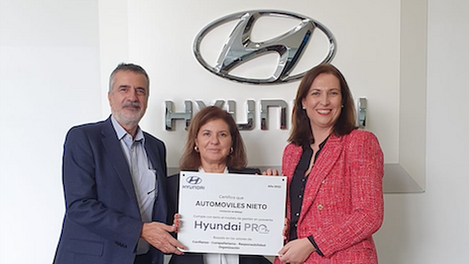 Hyundai Automóviles Nieto recibe el certificado de la mayor calidad de postventa