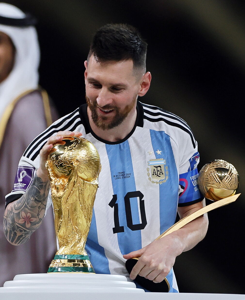 Las fotos de Messi con la Copa del Mundo