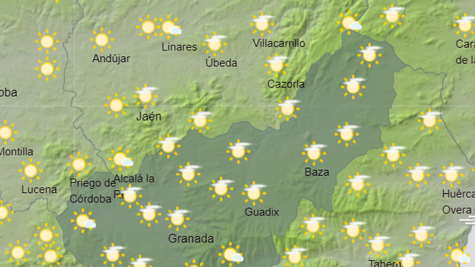 Tiempo en Granada | Cielos poco nubosos en el día de Navidad