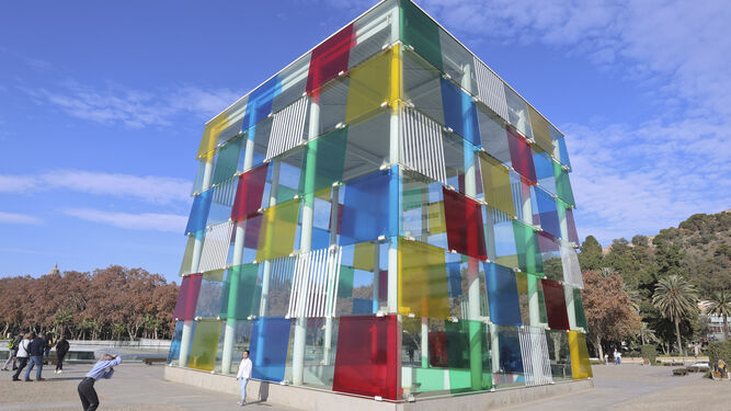 El cubo del Centre Pompidou Málaga.