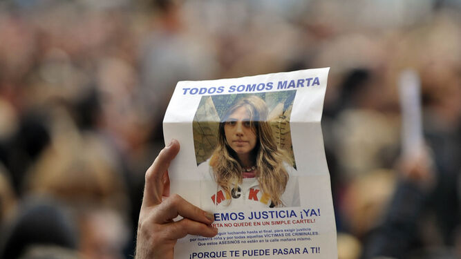 Una manifestación contra la sentencia del caso Marta del Castillo.