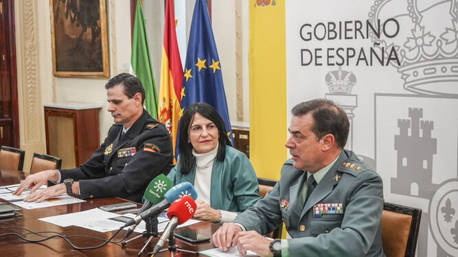 Rueda de prensa para detallar las intervenciones antidroga realizadas en Granada en 2022