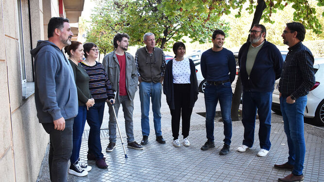 Imagen de los integrantes de la formación, constituída por IU Granada, Más País Granada, Verdes EQUO Granada, Vamos Granada e Iniciativa del Pueblo Andaluz por Granada