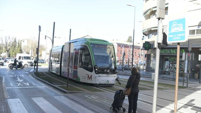 El tren del Metro de Granada accidentado en Villarejo