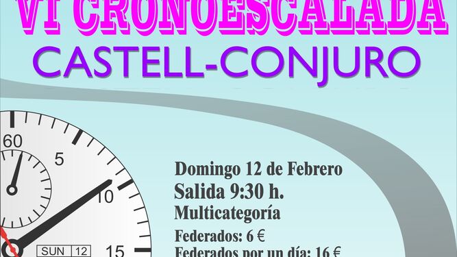 Cartel anunciador de la VI Cronoescada Castell-Conjuro’