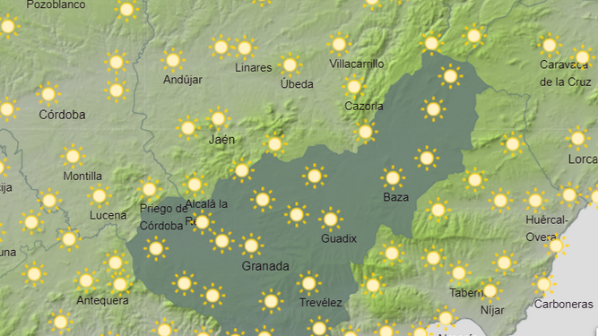 Tiempo en Granada | Temperaturas sin cambios y heladas débiles en el interior de la provincia