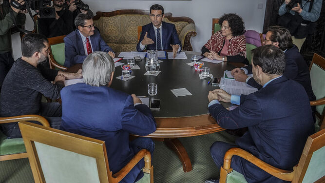 Imagen de archivo de la reunión del Pacto por Granada del pasado 16 de diciembre