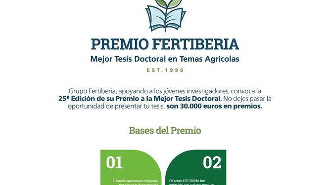 Cartel del Premio Fertiberia a la Mejor Tesis Doctoral en Temas Agrícolas_
