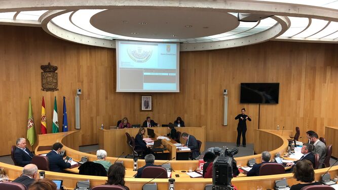 Imagen del pleno de febrero celebrado en la Diputación de Granada