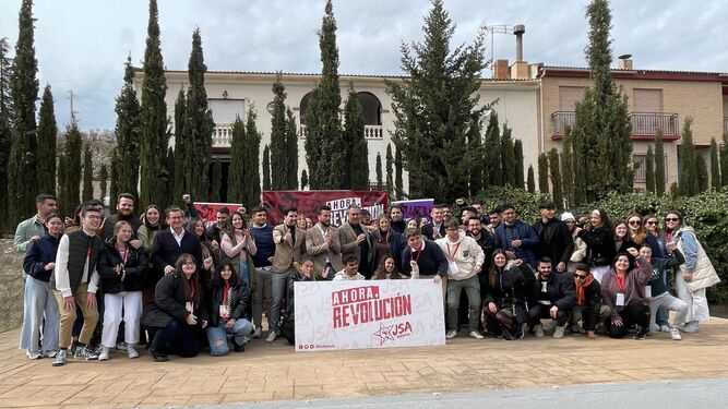 Imagen del acto de las juventudes del PSOE en Moclin (Granada) al que ha acudido Juan Espadas
