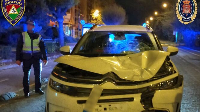 Imagen del vehículo que provocó el suceso en Granada