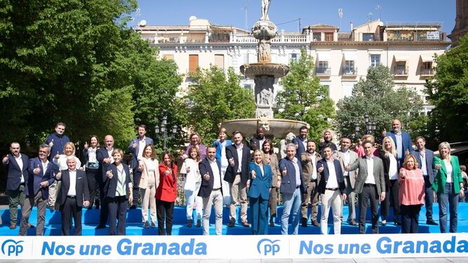 Posado de la lista completa de candidatos del PP a la alcaldía de Granada