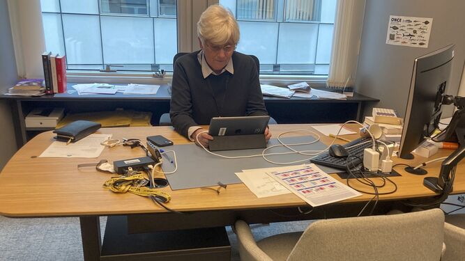 Clara Ponsatí, en su despacho en el Parlamento Europeo