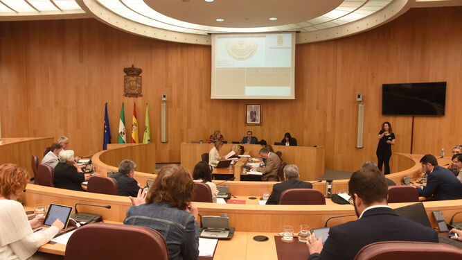 Imagen de la sesión plenaria celebrada este jueves en la Diputación de Granada