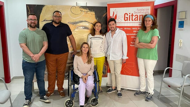 Concha Insúa, candidata de Cs a la Alcaldía de Granada, durante la reunión con la Fundación Secretariado Gitano
