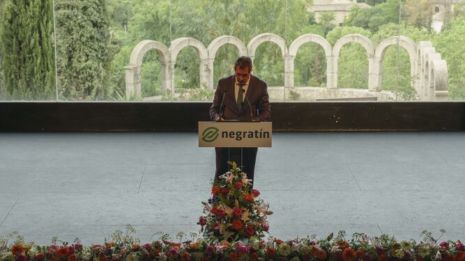 Ángel Noguera, presidente del Grupo Negratín, durante su intervención.