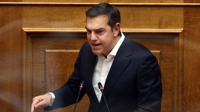 El ex primer ministro de Grecia Alexis Tsipras, líder del opositor e izquierdista Syriza.