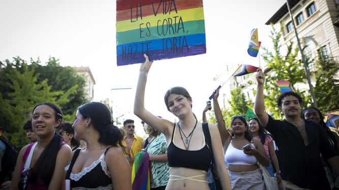 Manifestación en Granada por los derechos LGBTIAQ+