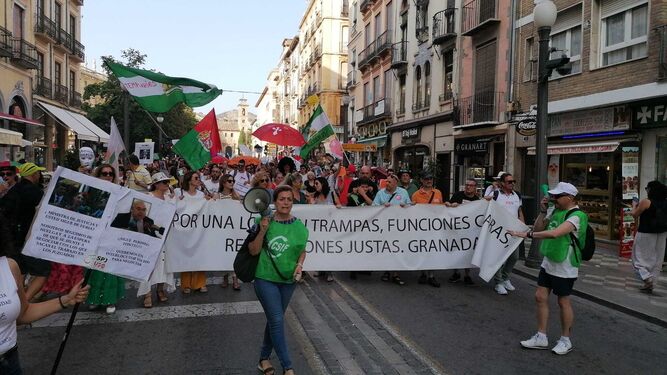 Manifestación por la justicia en el centro de Granada