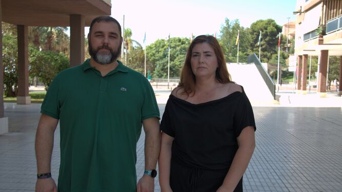 Miguel Ángel López y Sabina Aijón tras anunciar su baja de Vox