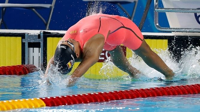 La nadadora motrileña Tamara Frías en otra competición