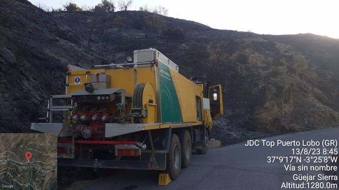 Estabilizado un incendio en Güéjar Sierra, en el paraje de 'Cortijo Balderas'