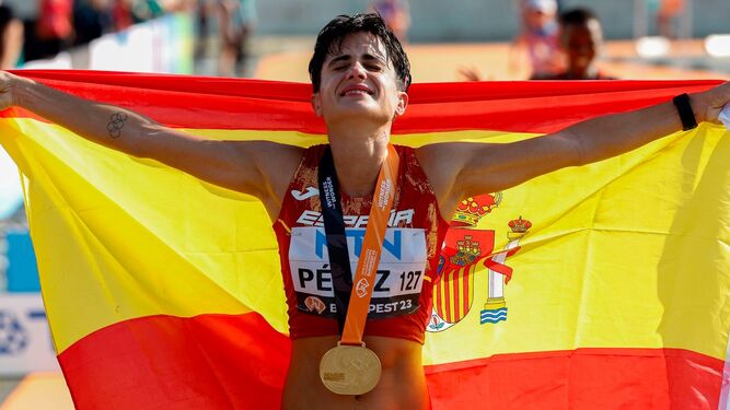 María Pérez, campeona del mundo de 20 kilómetros marcha
