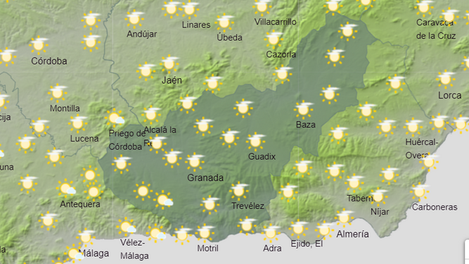 Tiempo en Granada | Cielos poco nubosos con intervalos de nubes altas y algunos chubascos en Sierra Nevada