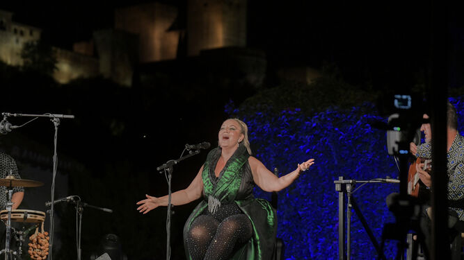 Mariola Cantarero en un reciente concierto en Granada.