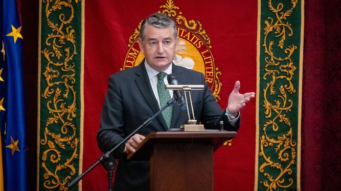 El consejero de la Presidencia, Interior, Diálogo Social y Simplificación Administrativa de la Junta de Andalucía, Antonio Sanz.