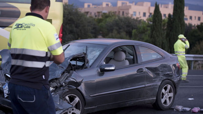 Imagen de archivo de un accidente en la Circunvalación de Granada