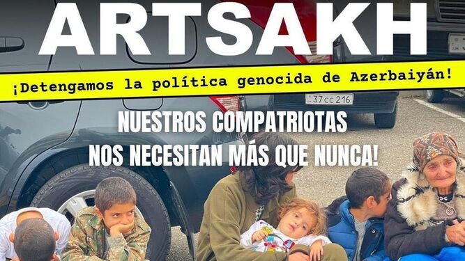 Cartel anunciador de la protesta en Granada