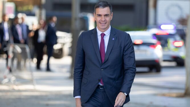 Pedro Sánchez, a su llegada a la Comunidad Política Europea