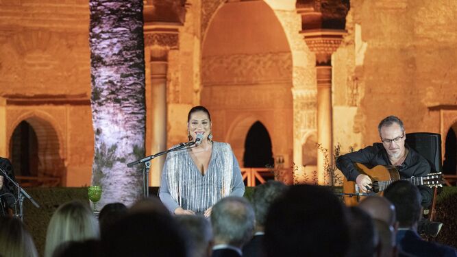 Marina Heredia, en su actuación la noche del jueves en la Alhambra.