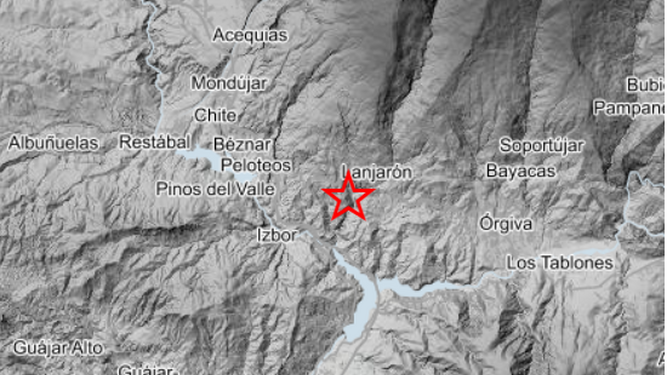 Un terremoto de 2,8 grados de magnitud se deja sentir en distintos puntos de la provincia de Granada sin incidencias