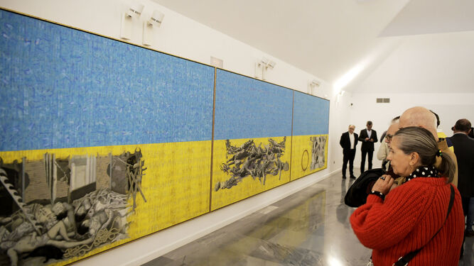 Granada exhibe una  obra pictórica dedicada a la heroicidad del pueblo de Ucrania ante la invasión rusa