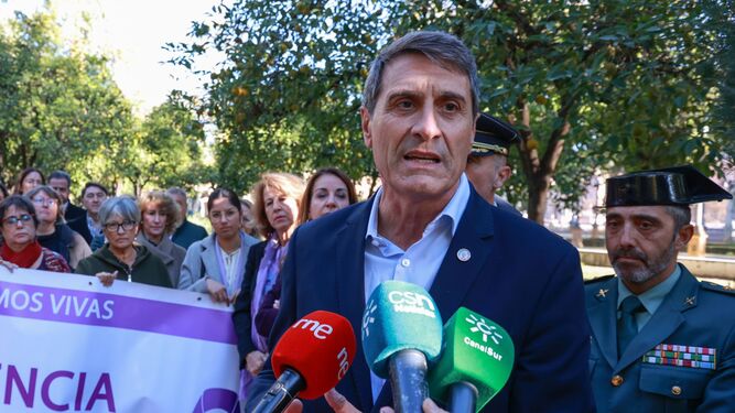 El delegado del Gobierno en Andalucía, Pedro Fernández, en un acto el pasado 25-N