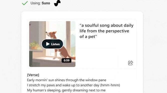 Microsoft añade Suno AI a su Copilot para componer canciones a partir de una sola frase