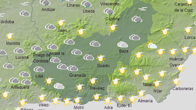 Vuelven las nubes y bajan las máximas en el interior de la provincia de Granada
