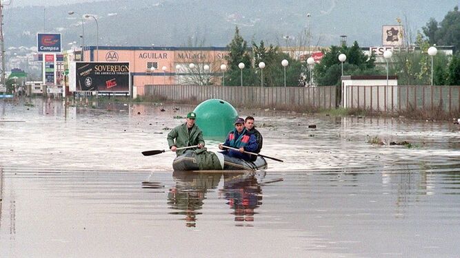 Imagen de archivo de una inundación en Granada.