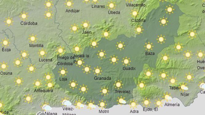 El tiempo en Granada durante el miércoles 31 de enero