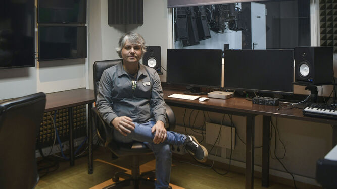 Enrique Arias, director del documental en las instalaciones de Curva Polar.