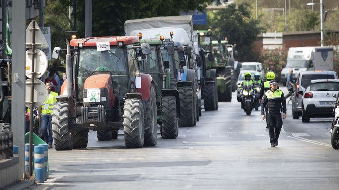 Imagen de la tractorada ocurrida en mayo del pasado año en Granada.