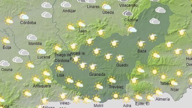 El Tiempo en la provincia de Granada durante el miércoles 7 de febrero