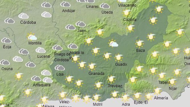 El Tiempo en la provincia de Granada durante el jueves 8 de febrero