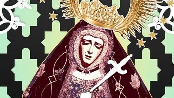 Cartel Conmemorativo del XXV Aniversario de la Virgen de los Reyes, obra de D. José Valverde