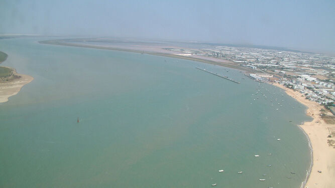 Una imagen aérea de la desembocadura del Guadalquivir.