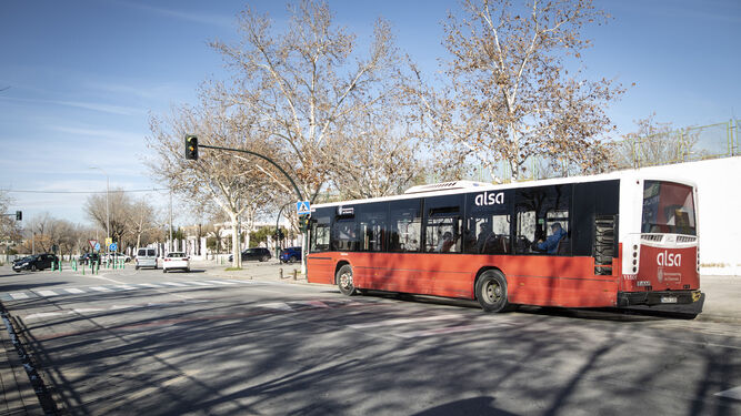 Imagen de un autobús urbano de Granada.