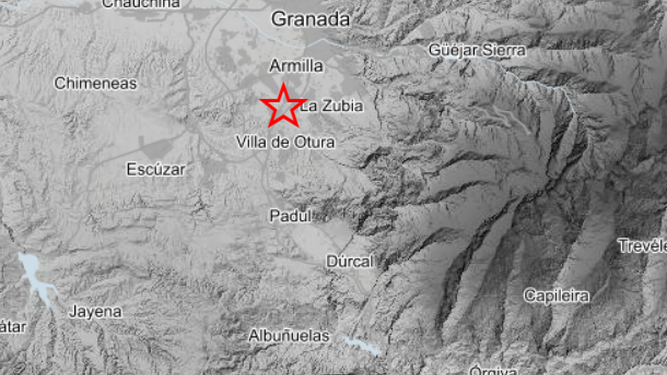 Registrado un terremoto con epicentro en Alhendín