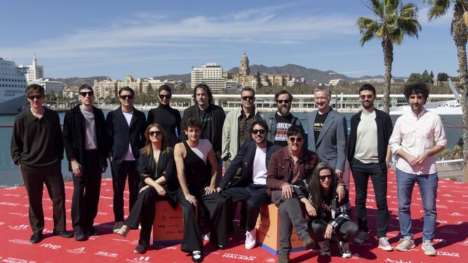 El equipo de la cinta en su presentación en el Festival de Cine de Málaga.